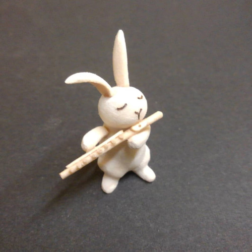 うさぎの置物 Tomorrow is a new day 手作り - 木工