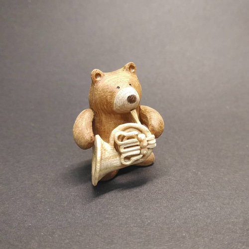 木製ホルンくま 立体・オブジェ ハナノ 通販 2605044｜Creema(クリーマ