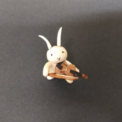 木製小提琴兔子[定做] 第3張的照片