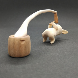 木製餅つきうさぎ【受注制作】 3枚目の画像