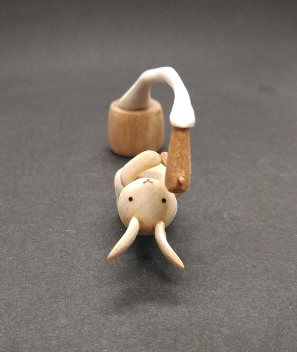 木製餅つきうさぎ【受注制作】 5枚目の画像