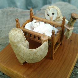 木製赤ちゃんフクロウセット 立体・オブジェ ハナノ 通販