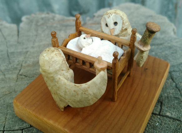 木製嬰兒貓頭鷹套裝 第1張的照片