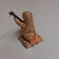 木製三味企鵝 第4張的照片