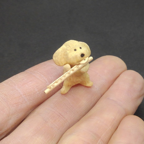 フルートトイプードル【受注制作】 立体・オブジェ ハナノ 通販