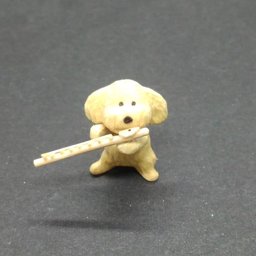フルートトイプードル【受注制作】 立体・オブジェ ハナノ 通販