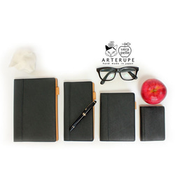 黒革の猫手帖　A５サイズ 本革シュリンクレザー使用 ノートカバー 3枚目の画像