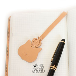 黒革の猫手帖　A５サイズ 本革シュリンクレザー使用 ノートカバー 6枚目の画像