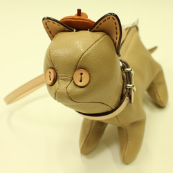 【2019年福袋(Creema限定)】猫のショルダーバッグセット　パスケース　りんごのベレー帽　本革 7枚目の画像