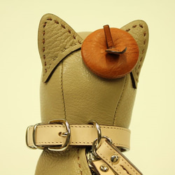【2019年福袋(Creema限定)】猫のショルダーバッグセット　パスケース　りんごのベレー帽　本革 8枚目の画像