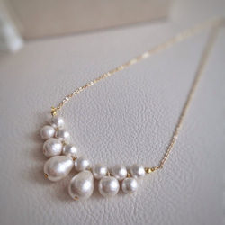 Lace of Cotton Pearl＊コットンパールのレースネックレス 2枚目の画像