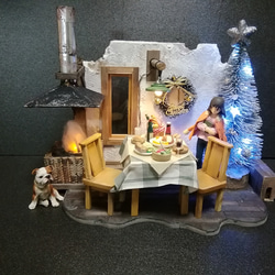 フィギュア・ミニチュアクラフト用ドールハウス(アルペン暖炉) 4枚目の画像
