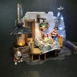 フィギュア・ミニチュアクラフト用ドールハウス(アルペン暖炉) 5枚目の画像