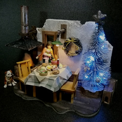 フィギュア・ミニチュアクラフト用ドールハウス(アルペン暖炉) 7枚目の画像