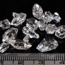 NY産AAAハーキマーダイヤモンドの原石フリーサイズリング【SV925(14kgp)】 8枚目の画像