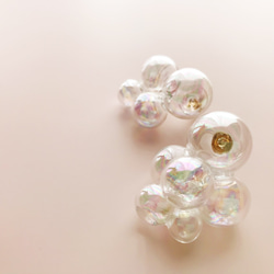 再販187《雑誌LDK掲載》あつまる、虹色シャボン玉。(ピアス・イヤリング) 【メルマガ・特集掲載作品】 9枚目の画像