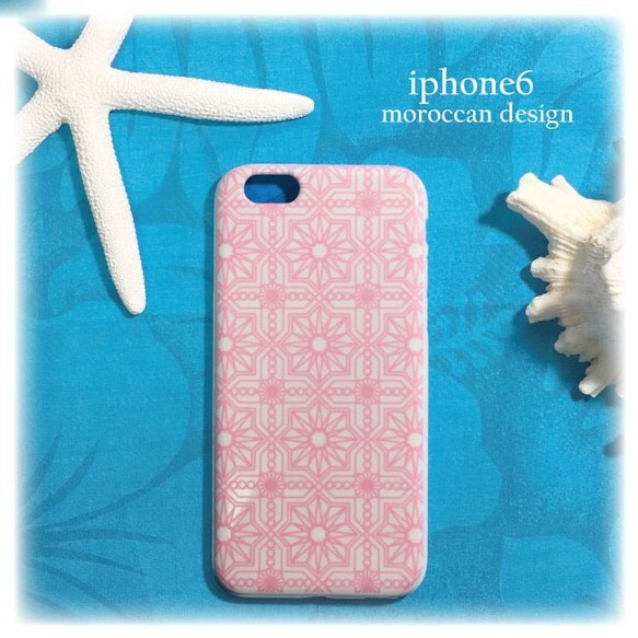 iphone6ケース　moroccan /ベビーピンク 1枚目の画像