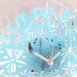 【sale】coral 置時計　(ターコイズ） 2枚目の画像