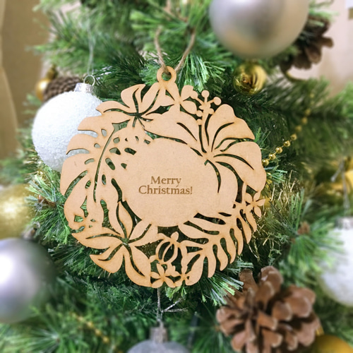 SALE】ハワイアン ハウオリ ウッド オーナメント クリスマスカード