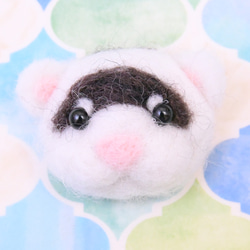 たぬき顔のセーブルフェレット 羊毛フェルト wakachi 通販 13513346