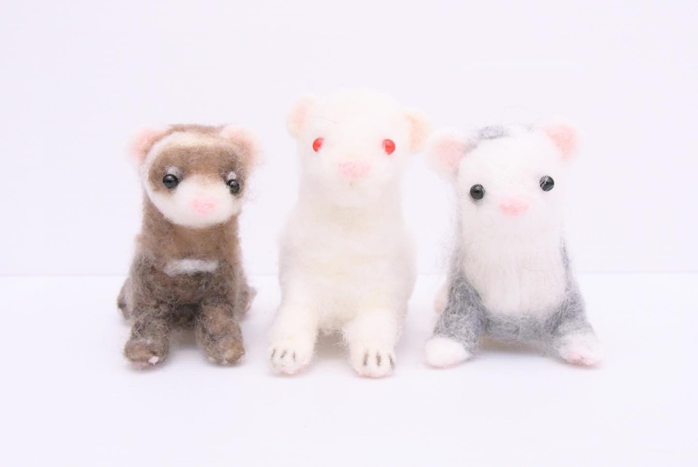 【オンライン限定商品】  うちの子オーダー】羊毛フェルト 羊毛フェルト フェレット 羊毛フェルト