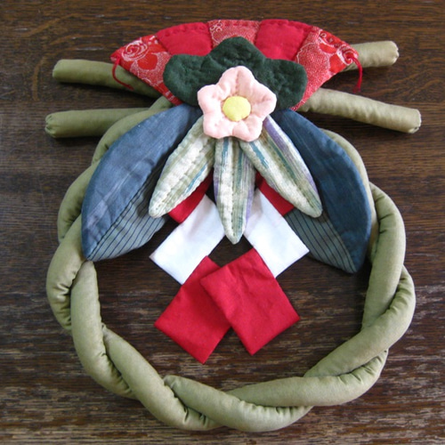 ハンドメイド パッチワーク お正月のタペストリー パッチワーク