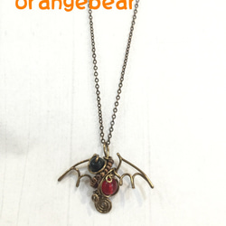 悪魔のネックレス（ブラック&レッド）【n008】orangebear 3枚目の画像