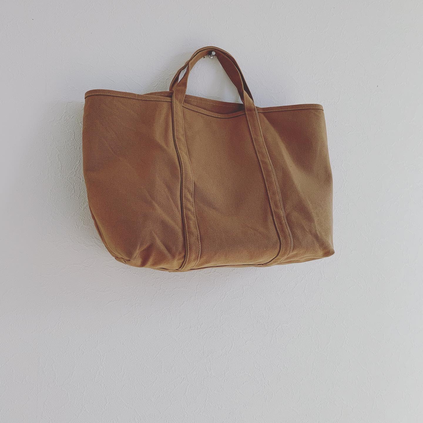 【A4対応】帆布　BASIC TOTE ( M ) カフェオレ