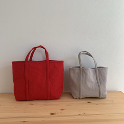 【creema限定】帆布 おでかけTOTE (MS) くすみピンク 5枚目の画像