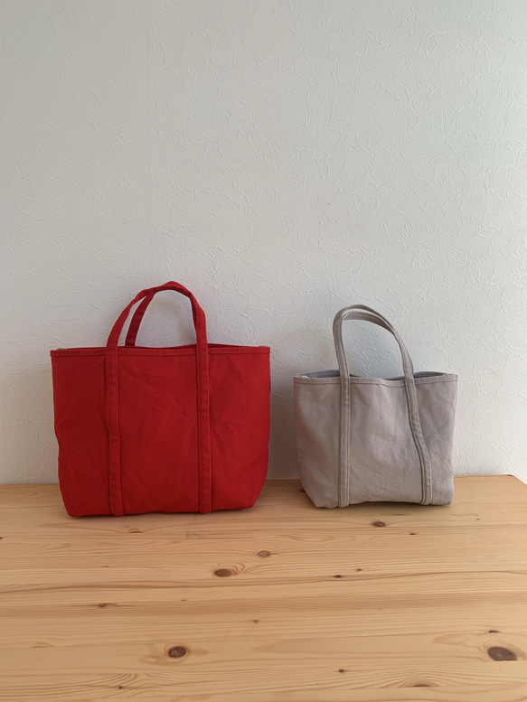 【creema限定】帆布 おでかけTOTE (MS) くすみピンク 5枚目の画像