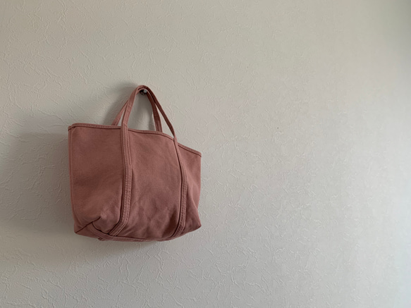 帆布　おでかけTOTE (S)  ピンク 3枚目の画像