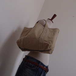 帆布　F/ TOTE BAG  BEIGE　TOTE 2枚目の画像