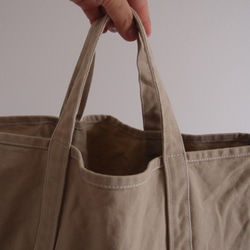 帆布　F/ TOTE BAG  BEIGE　TOTE 3枚目の画像