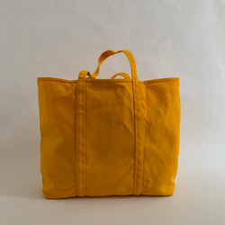 【A4対応】帆布　BASIC TOTE ( TM ) yellow (持ち手長め) 2枚目の画像