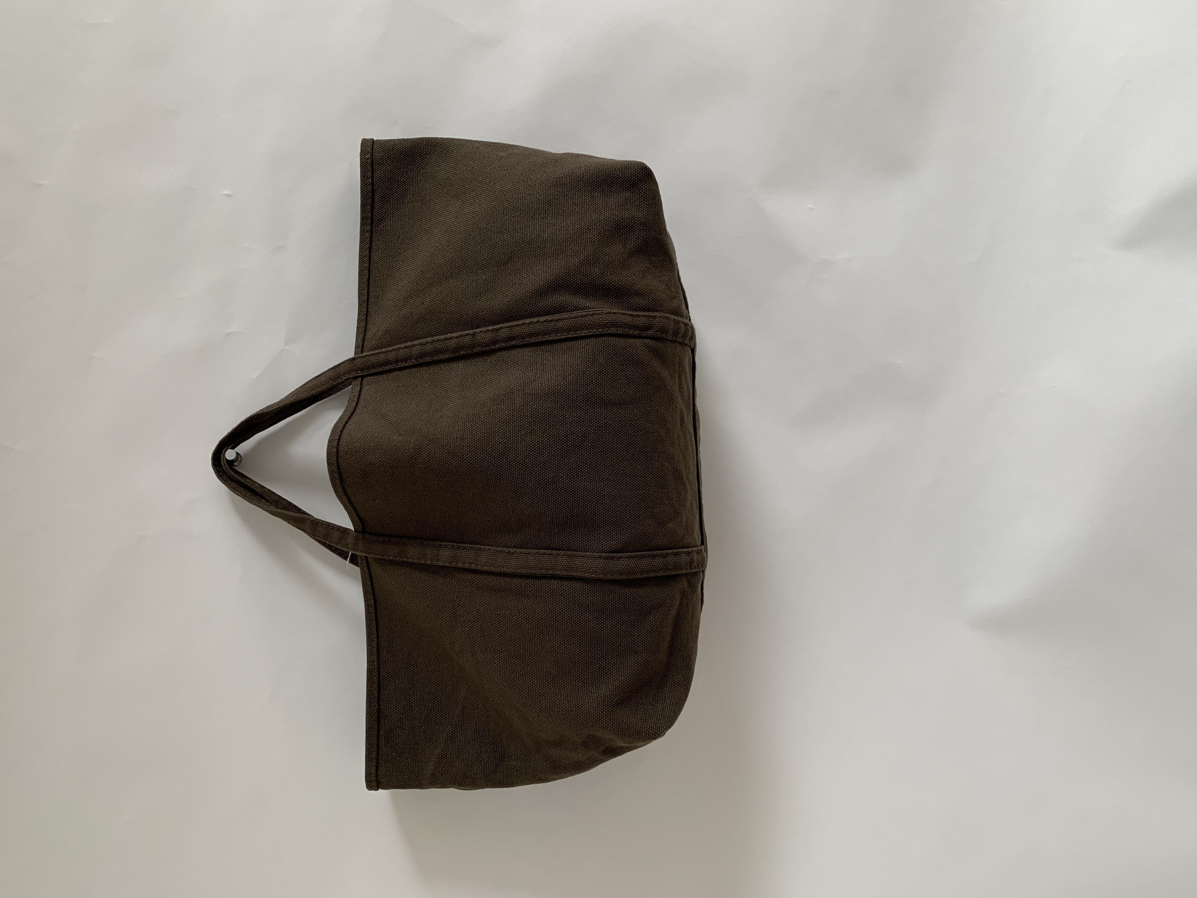 帆布　よこながトートバッグ 　smoky dark brown(煤竹色)