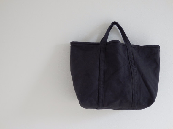 BASIC TOTE BAG 帆布トート  Msize BLACK 1枚目の画像