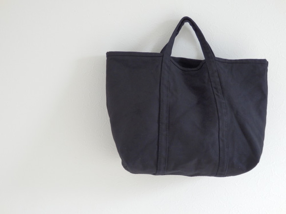 BASIC TOTE BAG 帆布トート  Msize BLACK 3枚目の画像