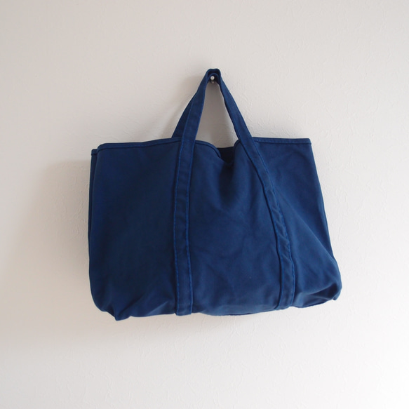 BASIC TOTE BAG 帆布トート  Msize bluedur 1枚目の画像