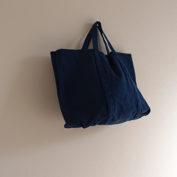 BASIC TOTE BAG 帆布トート  Msize bluedur 3枚目の画像