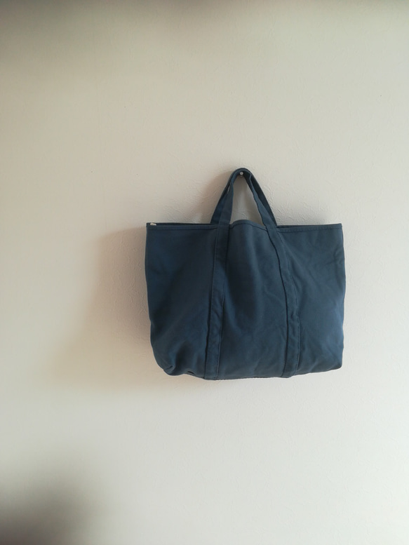 BASIC TOTE ( M )  舛花色　( smoky blue ) 2枚目の画像