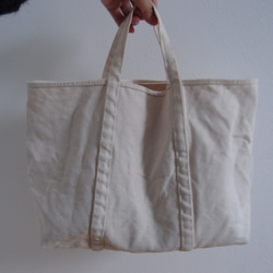 A4サイズ　BASIC TOTE BAG 帆布トート  Msize  生成り　ecru 5枚目の画像