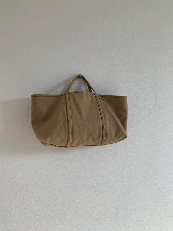 帆布 よこながトートバッグ 桑染色 CHINO BEIGE トートバッグ 3
