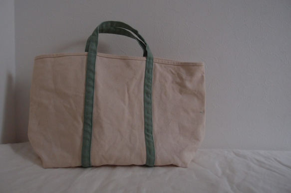 BASIC TOTE ( M )  ミントグリーン×生成り　( mint green ×生成り) 5枚目の画像