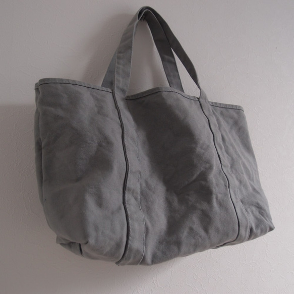 F/ TOTE BAG  gray TOTE 　Lサイズ 3枚目の画像