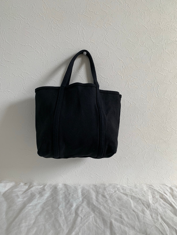 帆布　おでかけTOTE (S)  黒 1枚目の画像