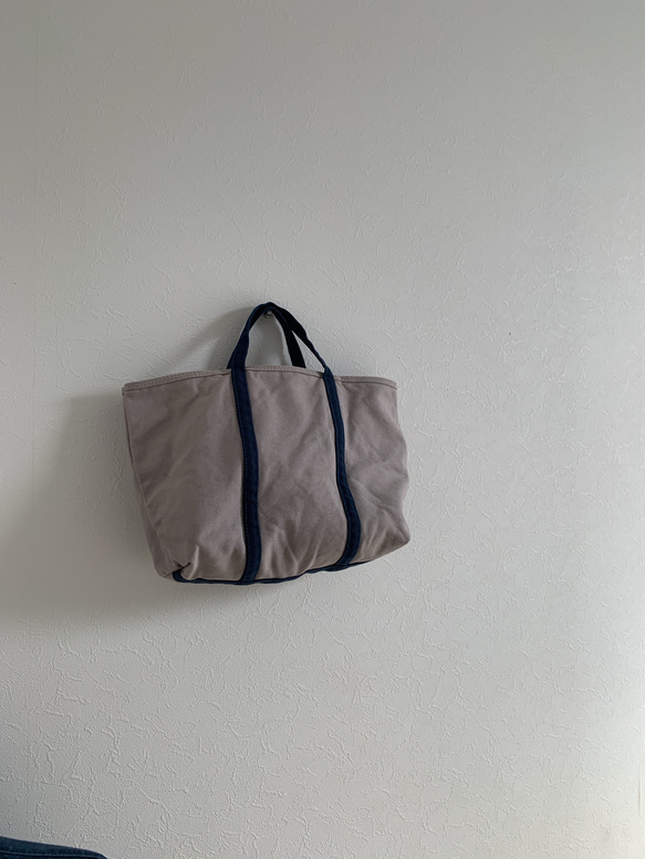 帆布 おでかけTOTE (MS) アイスグレー×ブルーグリーン 5枚目の画像