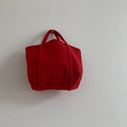 帆布　おでかけTOTE (S)  赤 5枚目の画像