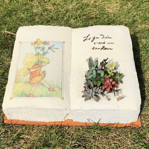 モルタルブック型プランター 絵柄確認用 - フラワー/ガーデン 