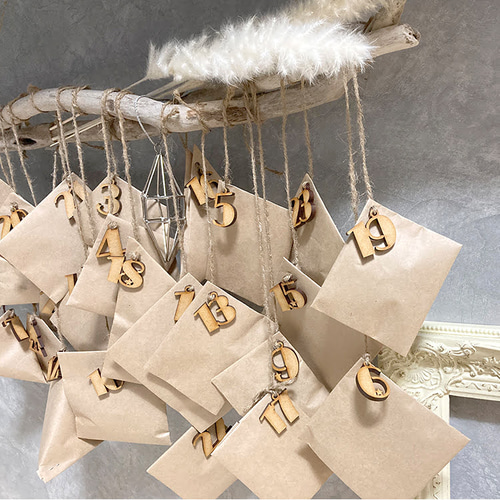 特集掲載 ⬛︎ 木製 アドベントカレンダー タグ 【ナンバー】 Number