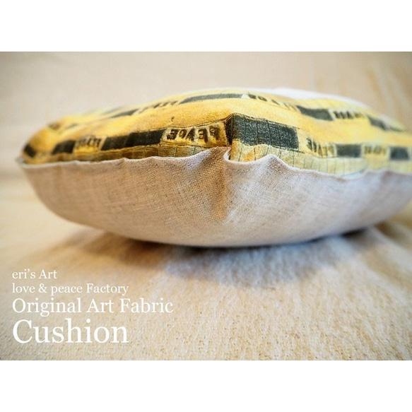 【Original Art Fabric】アートクッション　ILL-cushion-01 5枚目の画像